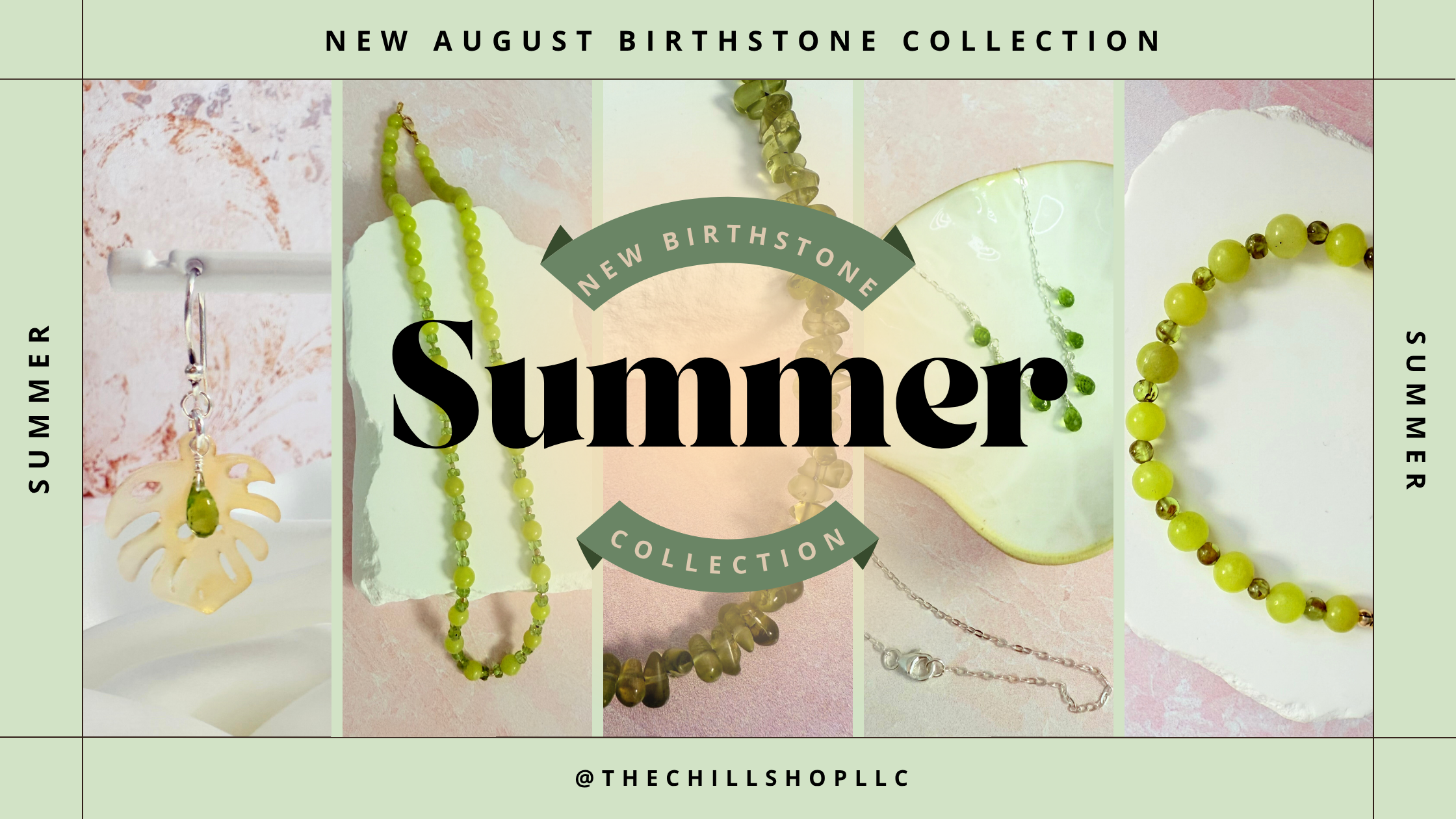 August birthstone peridot jewelry collection